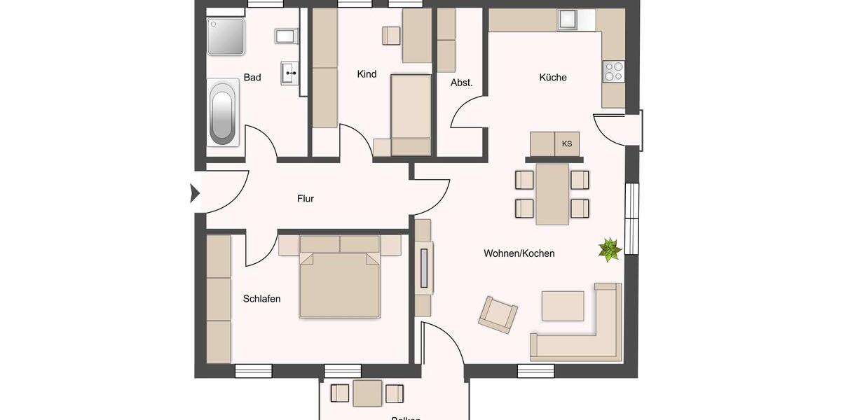 Etagenwohnung Delitzsch - 3 Zimmer, 85 m&sup2;, 935&euro; | Angebot:26495119
