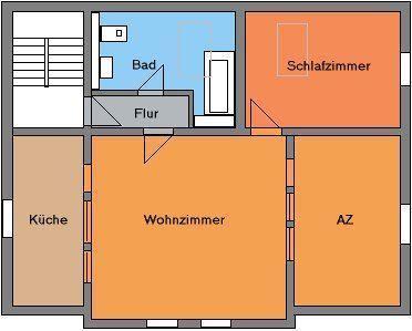 Ideal für Singles oder Paare: Attraktive Dachgeschosswohnung mit Stellplatz; auch Kauf möglich 2 zimmer