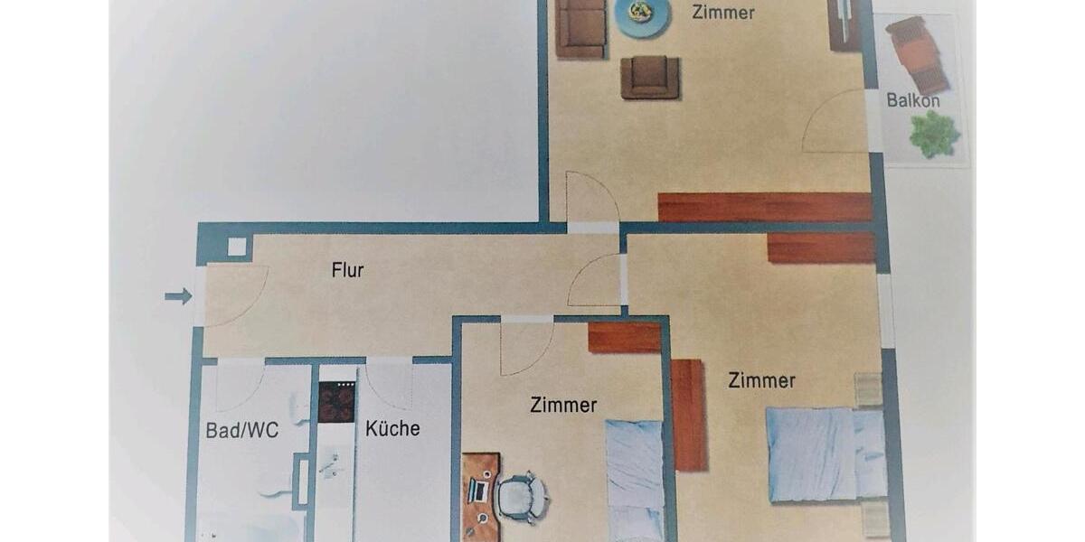 Etagenwohnung Wehr - 3 Zimmer, 80 m&sup2;, 880&euro; | Angebot:24740436