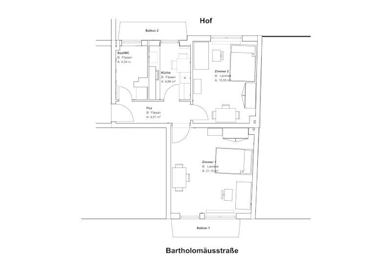 Helles 26qm Zi. mit Balkon am Wöhrder See in 2er WG