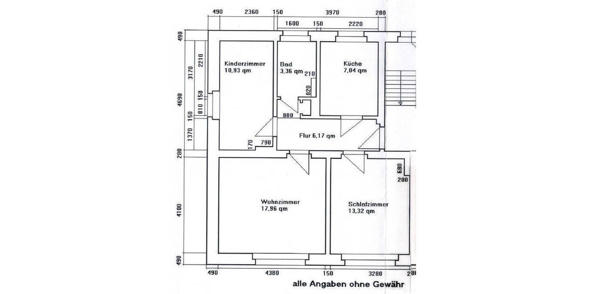 Etagenwohnung Braunsbedra - 3 Zimmer, 59 m&sup2;, 429&euro; | Angebot:26042926