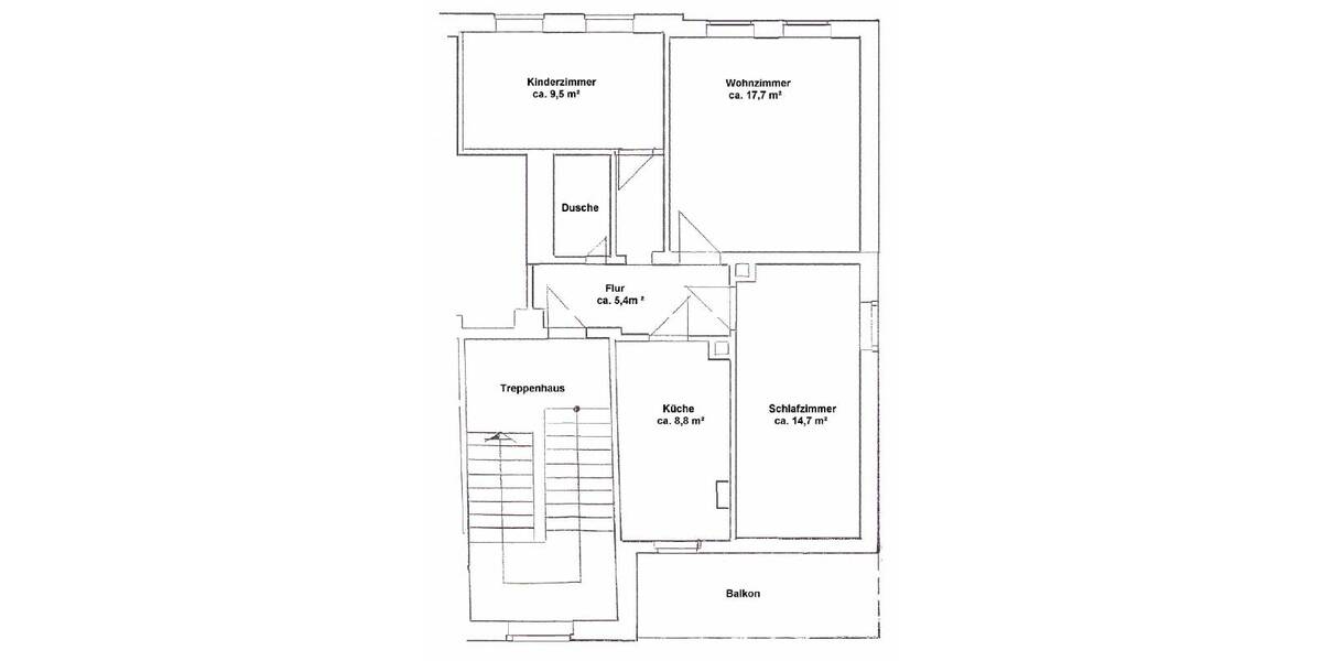 Etagenwohnung Dresden Großzschachwitz - 3 Zimmer, 61 m&sup2;, 520&euro; | Angebot:26740004