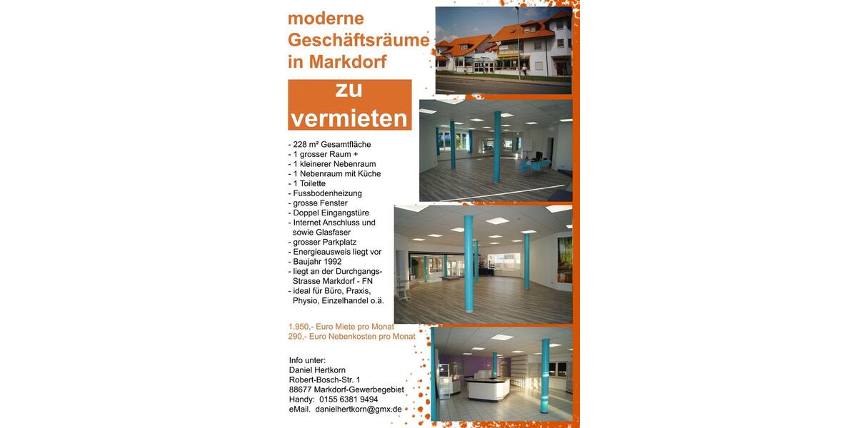 Gewerbeobjekt Markdorf - 1.950&euro; | Angebot:25989927