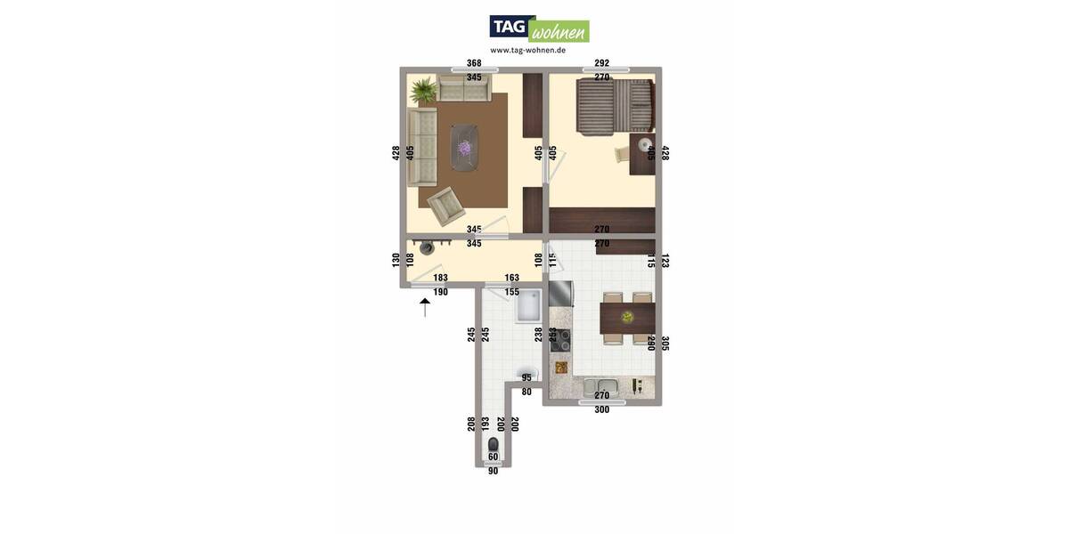 Etagenwohnung Nordhausen Altstadt - 2 Zimmer, 45 m&sup2;, 250&euro; | Angebot:26695913