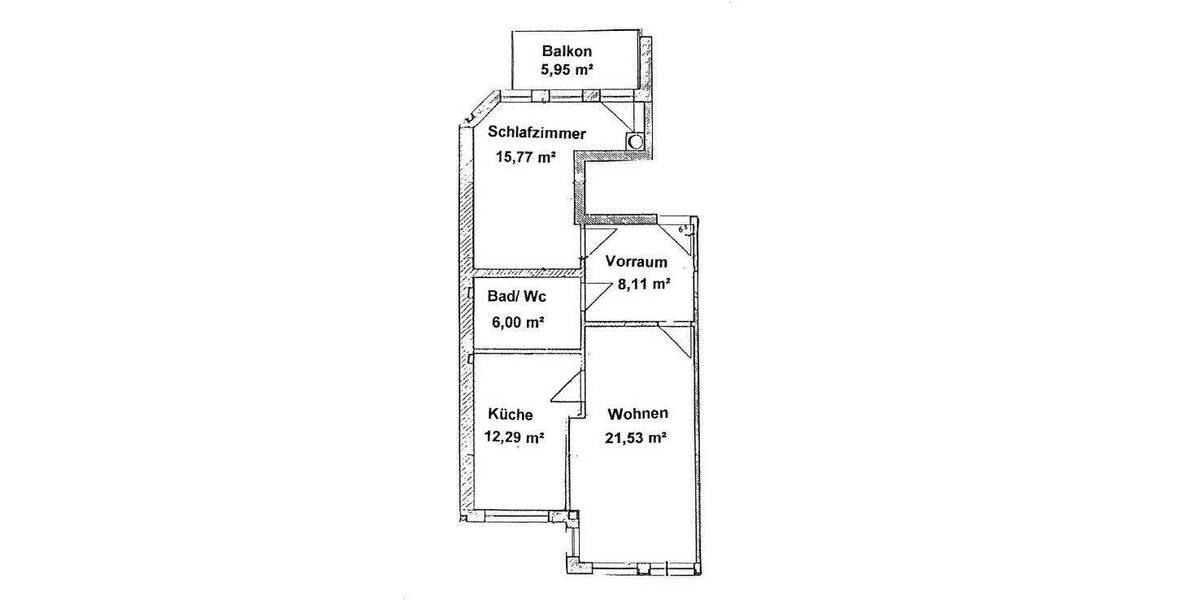 Etagenwohnung Plauen Stadtmitte - 2 Zimmer, 66 m&sup2;, 410&euro; | Angebot:26815800