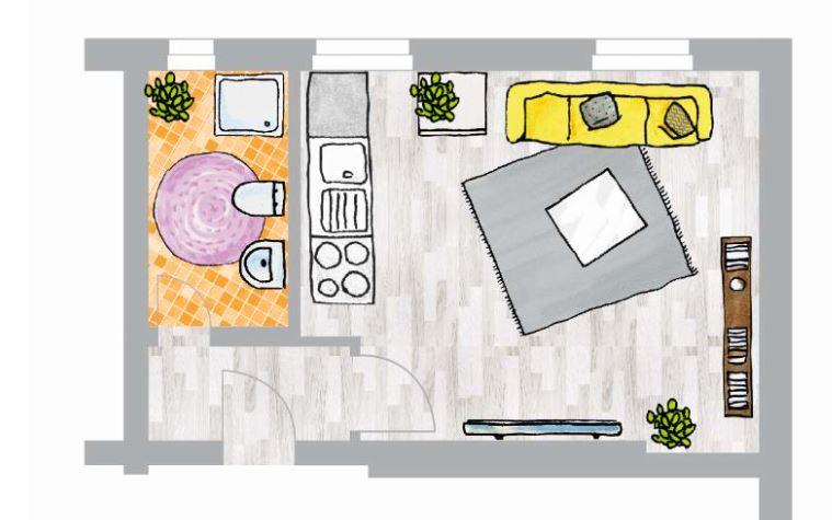 Erdgeschoßwohnung Brandenburg an der Havel Görden - 1 Zimmer, 32 m&sup2;, 319&euro; | Angebot:26335186