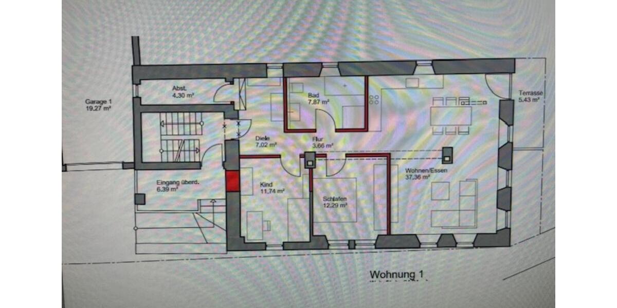 90m² Wohnung zimmer