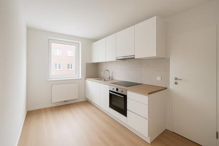 Modernisiertes WG-Zimmer mit neuer Einbauküche zimmer