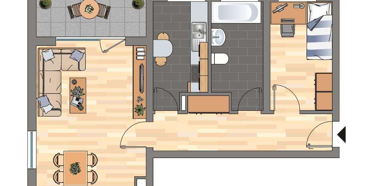 Etagenwohnung Haßloch - 2 Zimmer, 49 m&sup2;, 314&euro; | Angebot:26688238