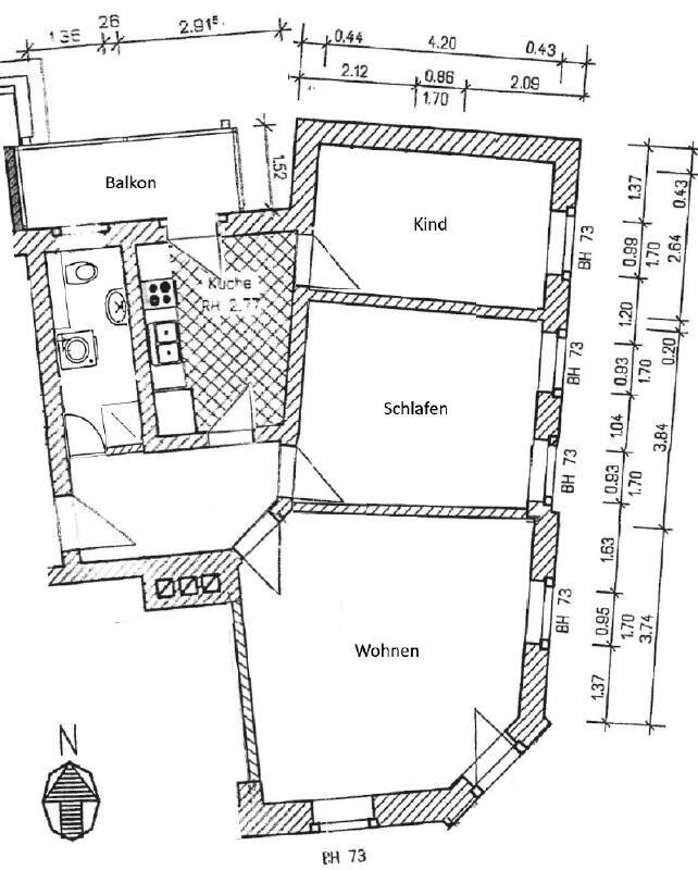 Schöne helle Räume - schattiger Balkon - gute Verkehrsanbindung!