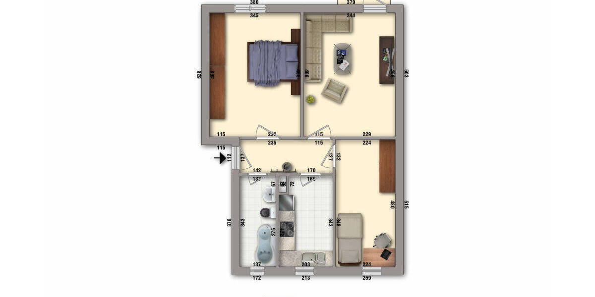 Etagenwohnung Nordhausen Zentrum - 3 Zimmer, 58 m&sup2;, 320&euro; | Angebot:26786961