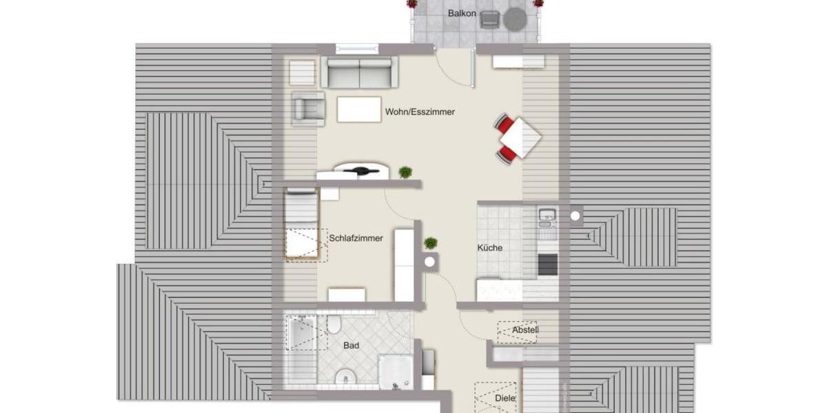 Etagenwohnung Schlüsselfeld - 2 Zimmer, 700&euro; | Angebot:24459051