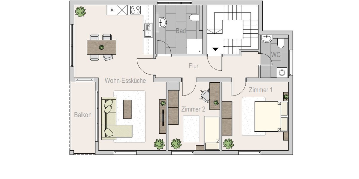 Etagenwohnung Kirchberg - 3 Zimmer, 84 m&sup2;, 695&euro; | Angebot:26957419