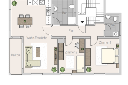 Wohnung Kirchberg - 3 Zimmer, 84 m&sup2;, 695&euro; | Angebot:26957419