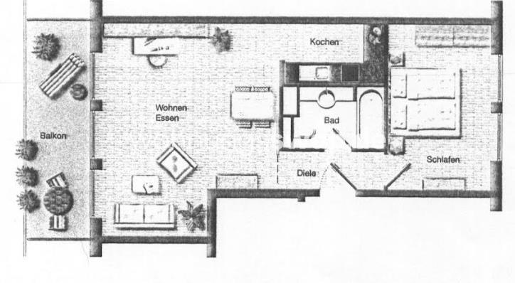 Etagenwohnung München Moosach - 2 Zimmer, 60 m&sup2;, 960&euro; | Angebot:25721003