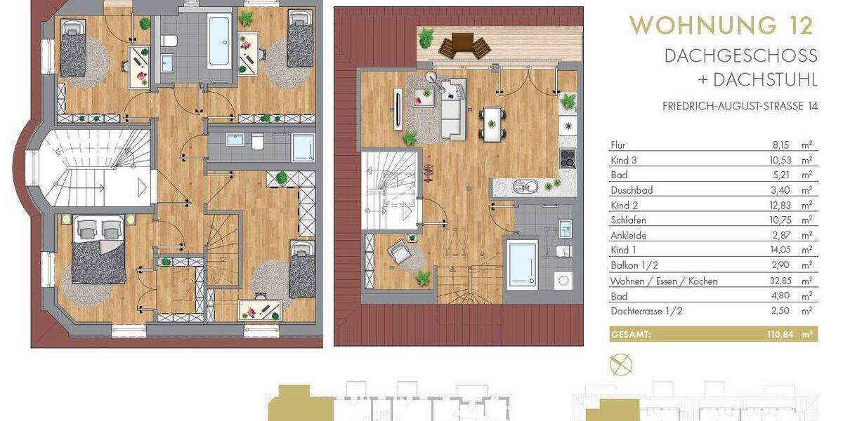 Etagenwohnung Rochlitz - 5 Zimmer, 110 m&sup2;, 980&euro; | Angebot:26712712