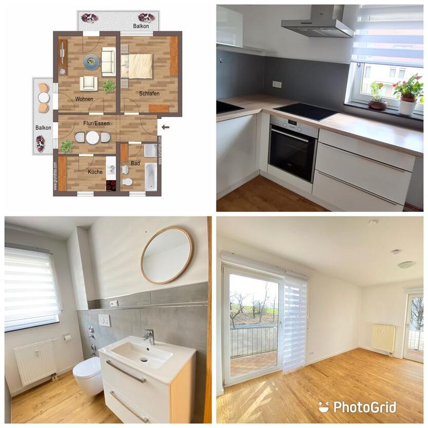 Moderne 2-Raum-Wohnung mit EBK & 2 Balkonen in Sülzenbrücken