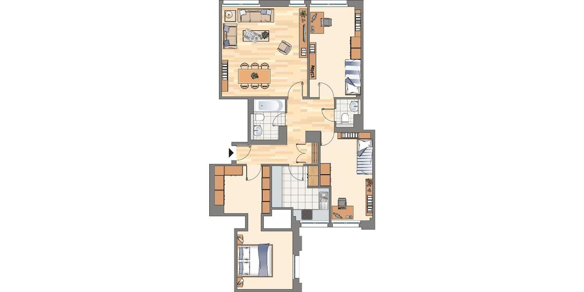 Etagenwohnung Dortmund Innenstadt Nord - 4 Zimmer, 96 m&sup2;, 819&euro; | Angebot:18385095