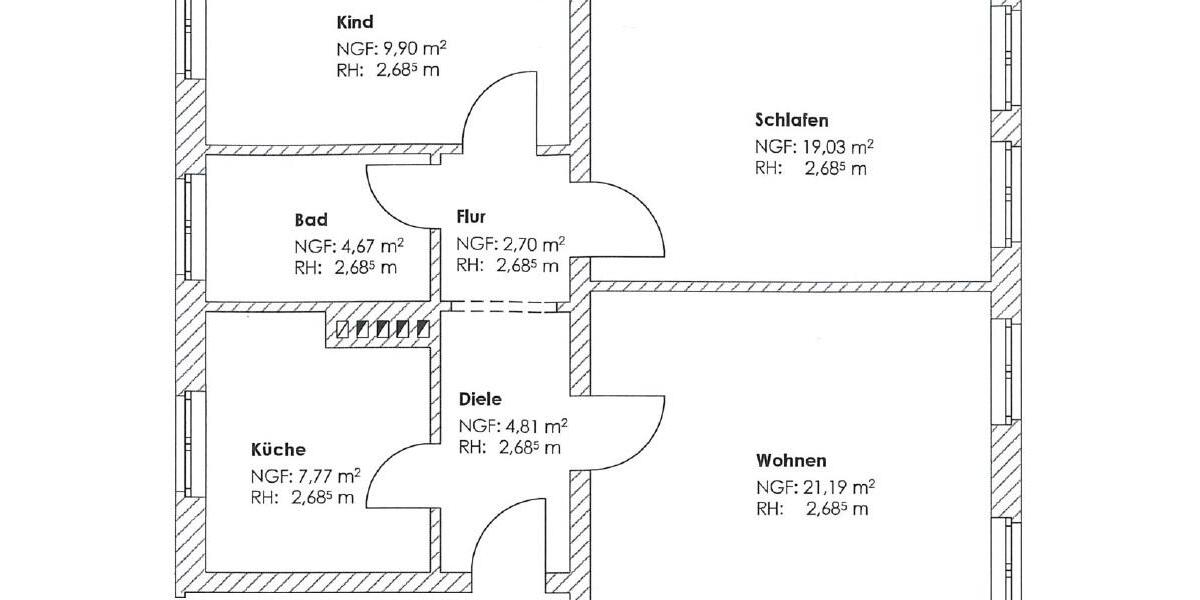 Dachgeschoßwohnung Löbau - 3 Zimmer, 67 m&sup2;, 395&euro; | Angebot:21915250