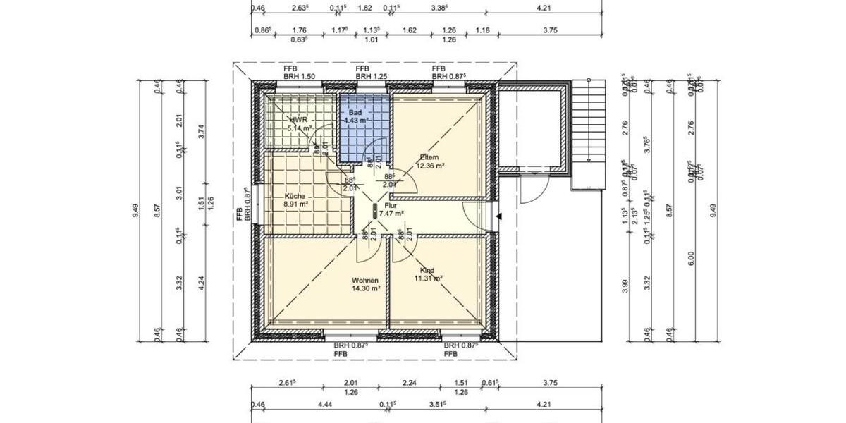 Dachgeschoßwohnung Saterland - 3 Zimmer, 64 m&sup2;, 700&euro; | Angebot:24781361