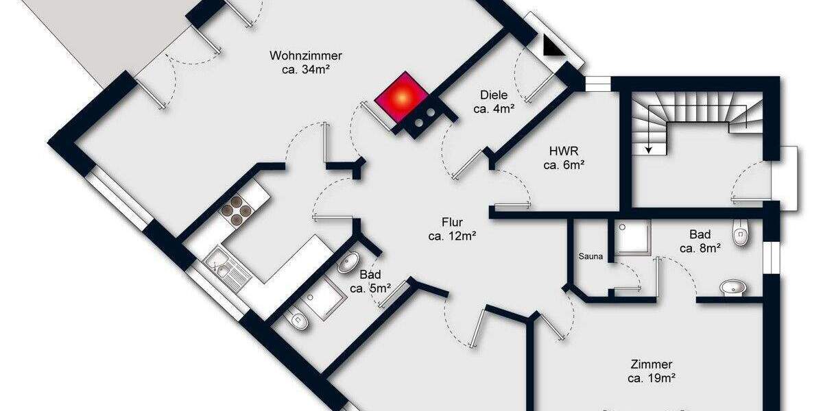 Etagenwohnung Barmstedt - 3 Zimmer, 126 m&sup2;, 1.880&euro; | Angebot:24623320