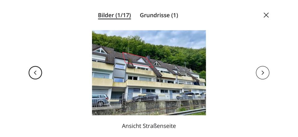 Dachgeschoßwohnung Boppard - 1 Zimmer, 35 m&sup2;, 450&euro; | Angebot:25253762