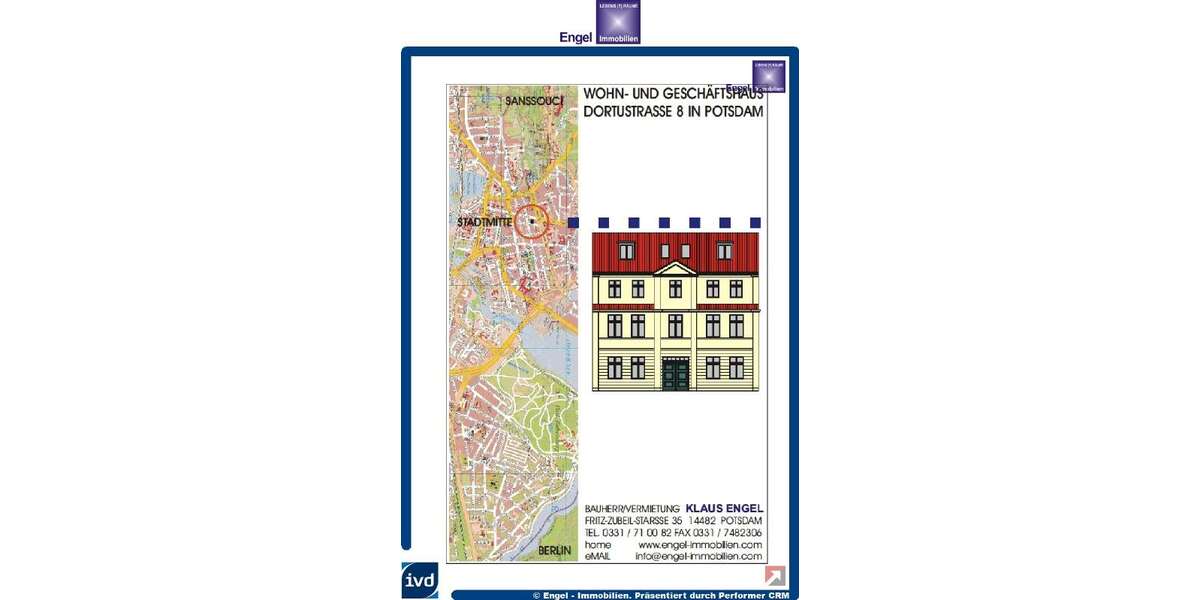 Etagenwohnung Potsdam Historische Innenstadt - 4 Zimmer, 162 m&sup2;, 2.445&euro; | Angebot:23053501