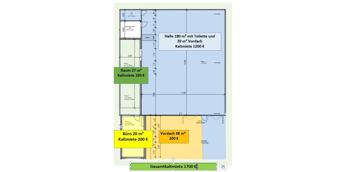 Halle + Lager + Werkstatt mit Büro in Wolfsburg-Ehmen zimmer