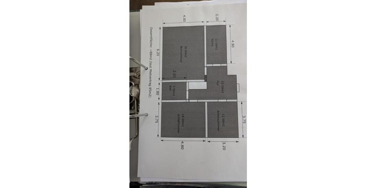 Etagenwohnung Karlsruhe Südstadt - 3 Zimmer, 85 m&sup2;, 800&euro; | Angebot:26256451