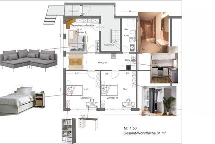 Helles WG-Zimmer für Studentin weibl. Azubi in Schwelm – ab Feb 3 zimmer