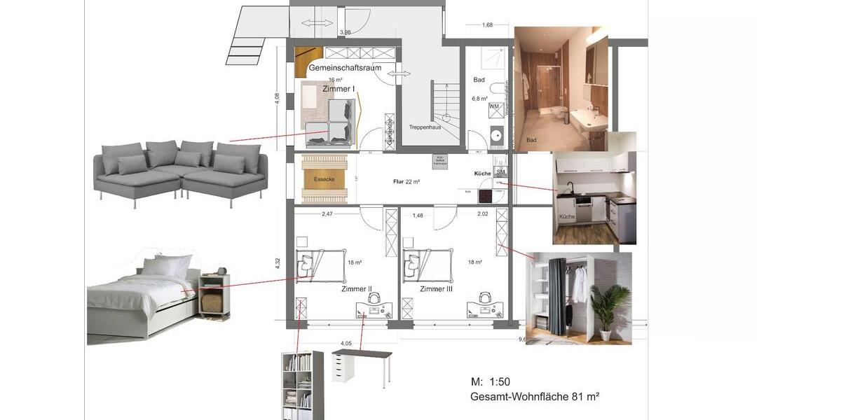 Helles WG-Zimmer für Studentin weibl. Azubi in Schwelm – ab Feb 3 zimmer