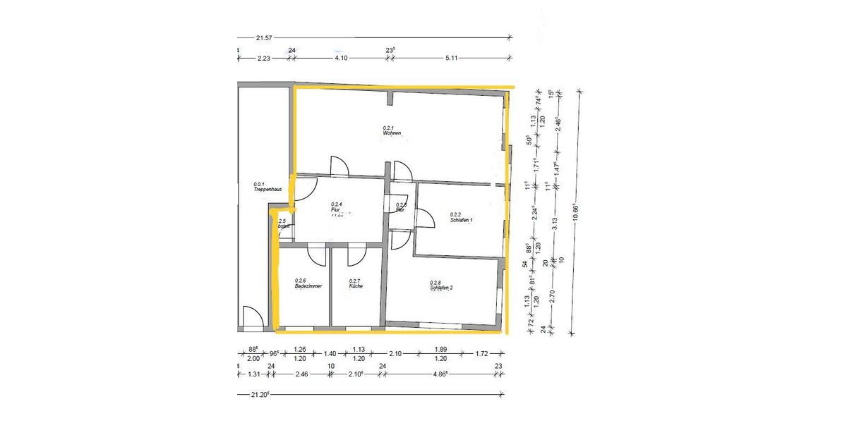 Etagenwohnung Limeshain - 3 Zimmer, 97 m&sup2;, 1.000&euro; | Angebot:25902151