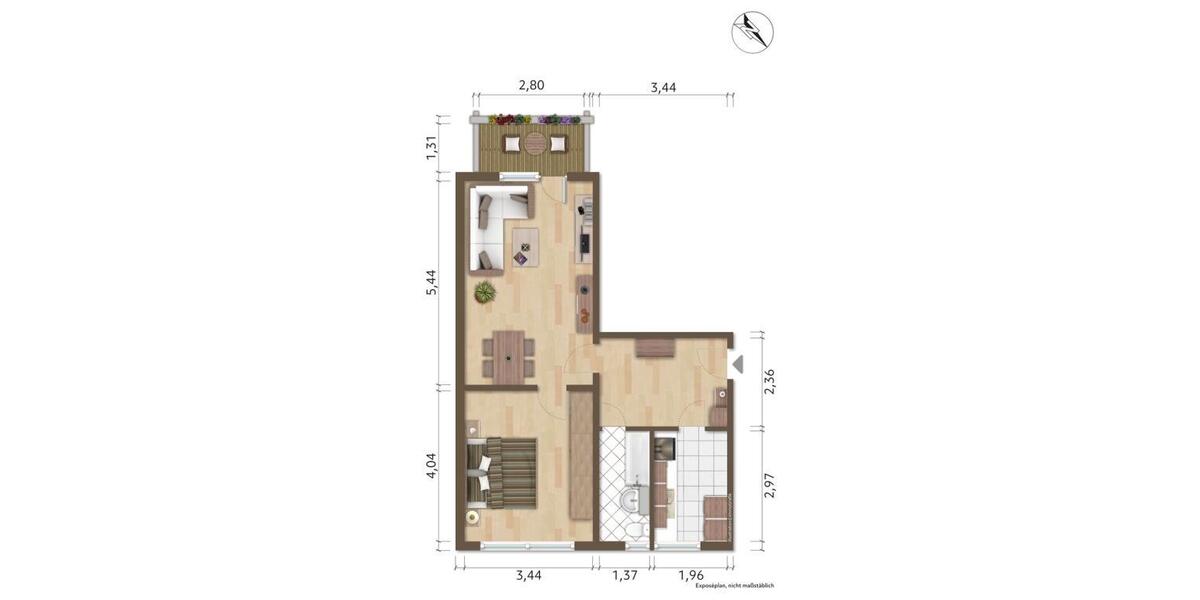 Etagenwohnung Hoyerswerda - 2 Zimmer, 53 m&sup2;, 290&euro; | Angebot:26516625