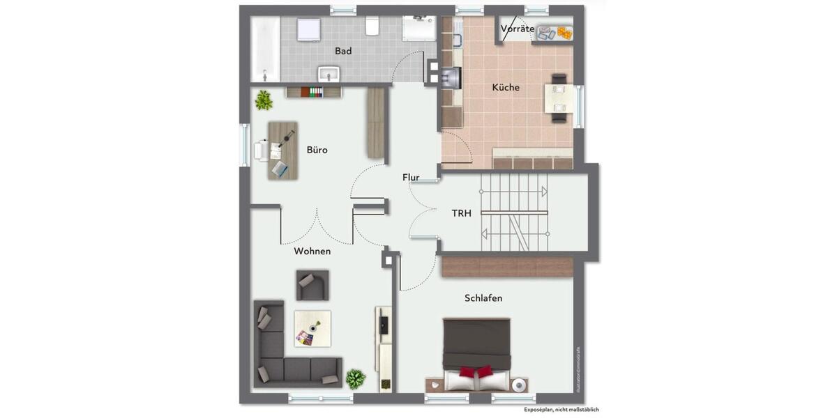 Etagenwohnung Gütersloh - 3 Zimmer, 86 m&sup2;, 800&euro; | Angebot:26465604