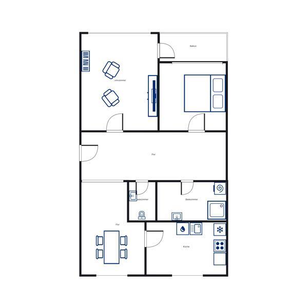 Hier findet jeder seinen Platz: 3-Zimmer-Wohnung zimmer