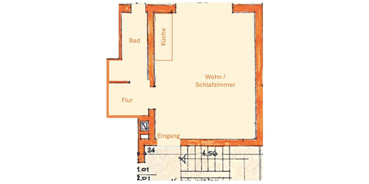 Etagenwohnung Bad Vilbel - 1 Zimmer, 25 m&sup2;, 590&euro; | Angebot:25103166