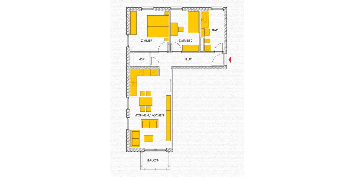 Etagenwohnung Schönefeld - 3 Zimmer, 73 m&sup2;, 1.149&euro; | Angebot:26676269