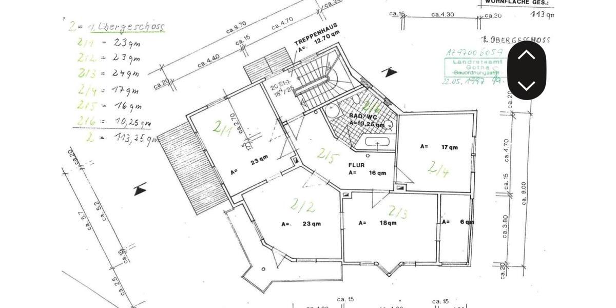 Etagenwohnung Bad Tabarz - 3 Zimmer, 113 m&sup2;, 820&euro; | Angebot:25432772