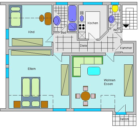 Dachgeschoßwohnung Arnstadt - 3 Zimmer, 89 m&sup2;, 690&euro; | Angebot:25948343