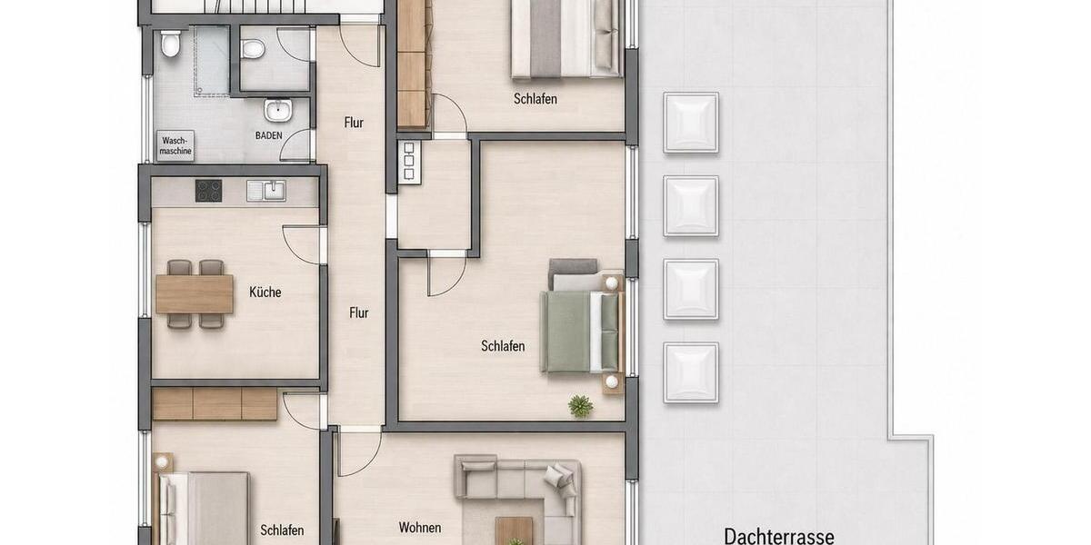 Terrassenwohnung Kappel-Grafenhausen Grafenhausen - 4 Zimmer, 157 m&sup2;, 1.600&euro; | Angebot:26364829