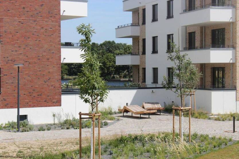 Erstbezug in Grünau an der Dahme! Gehobene NeubauWohnung mit EKB, Terrasse & Gartenanteil