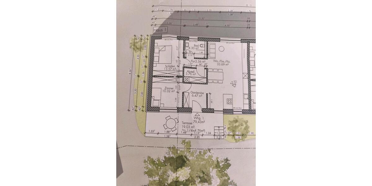 Hochparterre Landau an der Isar - 3 Zimmer, 81 m&sup2;, 866&euro; | Angebot:25933642