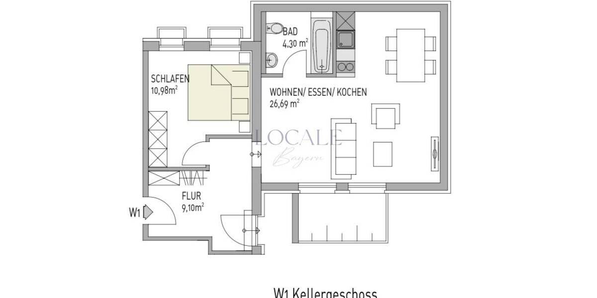 Etagenwohnung Markt Schwaben - 2 Zimmer, 58 m&sup2;, 1.400&euro; | Angebot:25701173