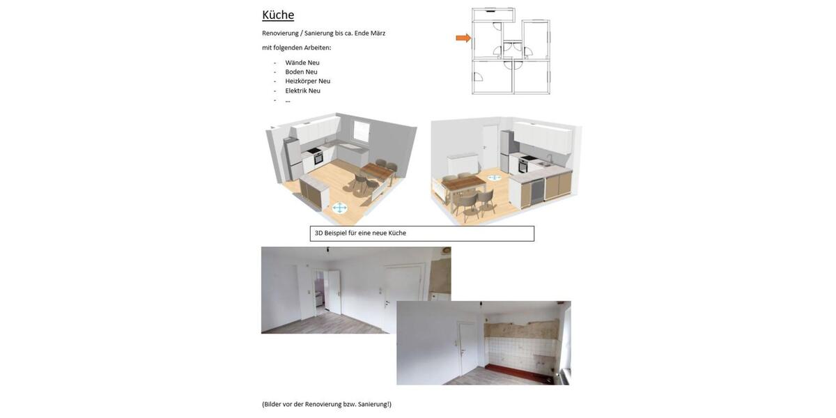 3 ZKB Wohnung 3 zimmer