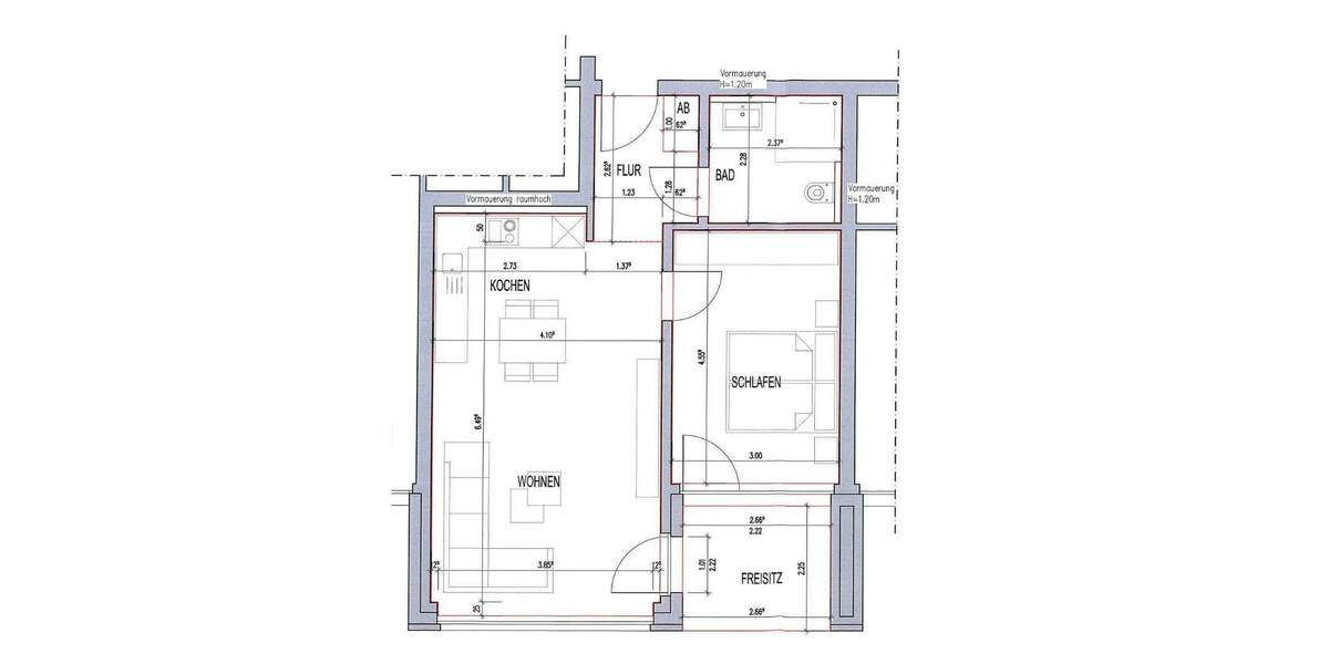 Etagenwohnung Rheda-Wiedenbrück Wiedenbrück - 2 Zimmer, 55 m&sup2;, 795&euro; | Angebot:24778396