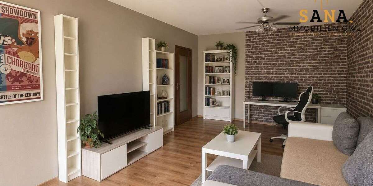 Etagenwohnung Spenge - 3 Zimmer, 60 m&sup2;, 575&euro; | Angebot:27030376