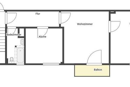 Wohnung Ludwigshafen am Rhein Parkinsel - 2 Zimmer, 46 m&sup2;, 539&euro; | Angebot:27286430