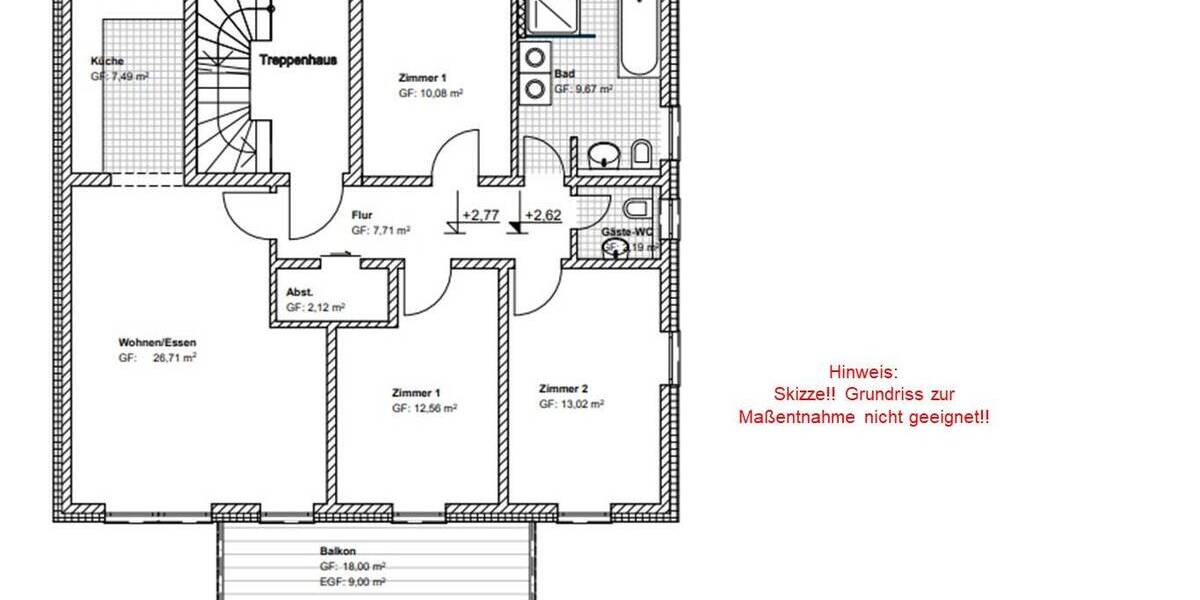 Etagenwohnung Seukendorf Hiltmannsdorf - 4 Zimmer, 97 m&sup2;, 1.150&euro; | Angebot:24822119