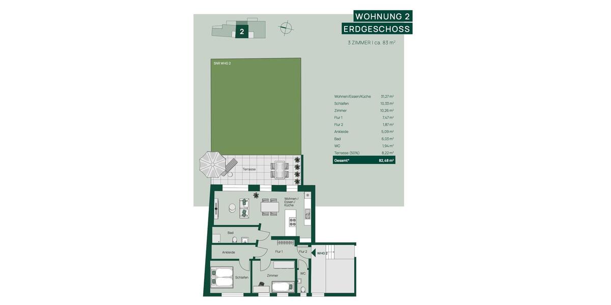 Erdgeschoßwohnung Sternenfels - 3 Zimmer, 83 m&sup2;, 930&euro; | Angebot:26384352