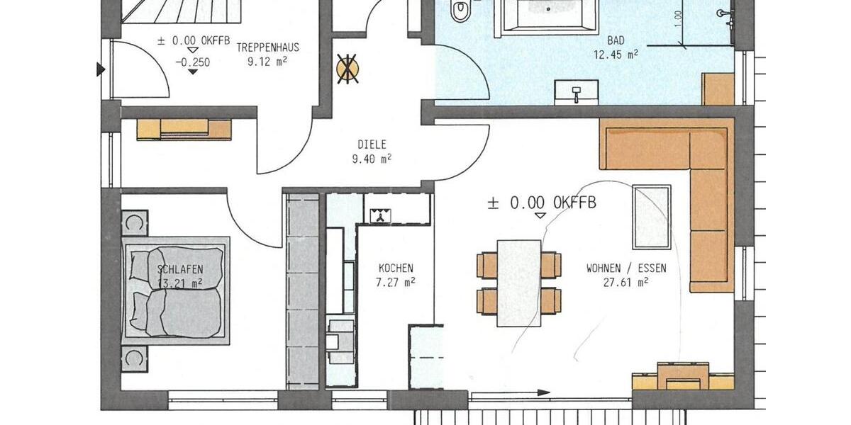 Erdgeschoßwohnung Büchlberg - 2 Zimmer, 76 m&sup2;, 900&euro; | Angebot:24419399